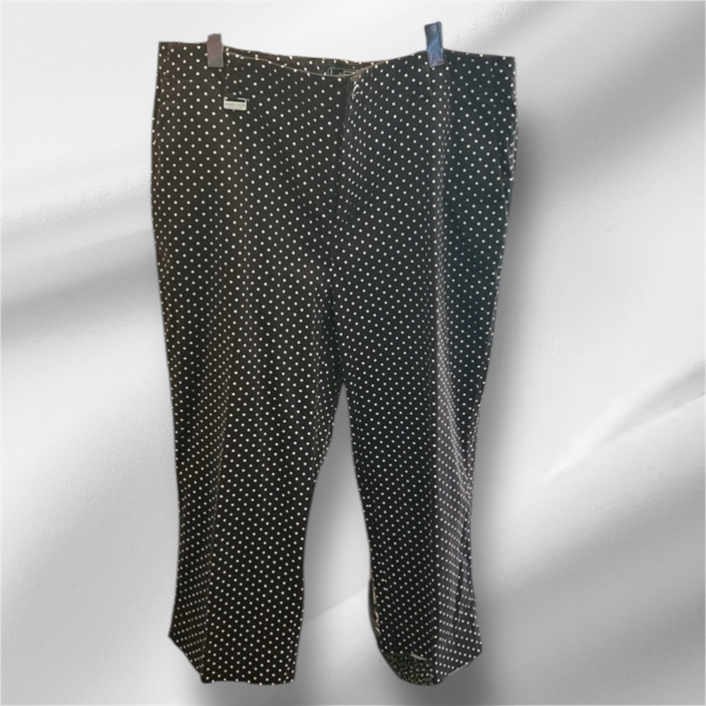 💜Half Off💜Ralph Lauren Active Brown Polka Dot Capri Pants. NWOT Size 14